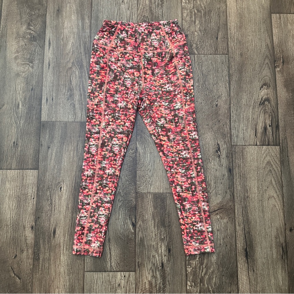 T By Talbots Nylon Spandex Sport Active Leggings Women’s Size P Multicolor